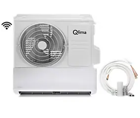 Lot pompe à chaleur air/air Qlima SC 6026 - Unité extérieure prête à poser + Unité intérieure à faire poser + Tuyau de gaz pour climatiseur