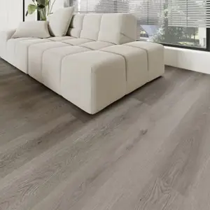 Sol PVC clipsable effet bois brut gris - L.1220 x l.181 x Ep.4,2 mm +1