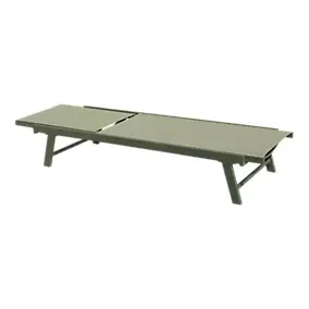 Bain de soleil vert pistache aluminium et textilène GoodHome Rowa