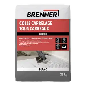 Colle carrelage tous carreaux en poudre blanc sac 25 kg