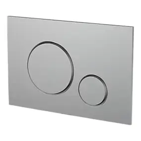 Plaque de déclenchement WC double touche chrome mat GoodHome