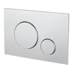 Plaque de déclenchement WC double touche chromée GoodHome