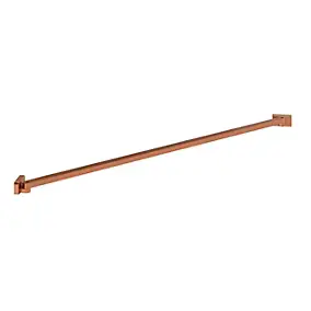 Barre de stabilisation murale réglable cuivrée pour porte et paroi de douche GoodHome