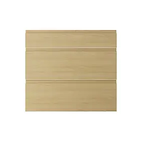 Façade de cuisine 1 tiroir et 2 casseroliers Garcinia effet chêne l.80 x H.72 cm GoodHome