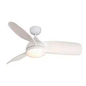 Ventilateur de plafond avec éclairage LED métal blanc Ø.107 cm GoodHome - Télécommande incluse