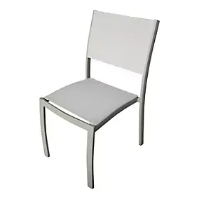 Chaise de jardin empilable polyester et aluminium vert GoodHome Pistache