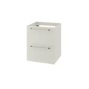Meuble sous vasque suspendu gris galet 2 tiroirs l.50 x H.60 x P.45 cm GoodHome Imandra