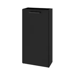 Meuble lave mains à poser noir mat 1 porte l.43,5 x H.79 x P.23,2 cm GoodHome Imandra