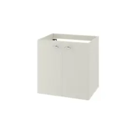 Meuble sous vasque suspendu gris galet 2 portes l.60 x H.60 x P.45 cm GoodHome Imandra