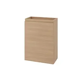 Meuble lave mains suspendu effet chêne clair 1 porte l.43,5 x H.55 x P.23,2 cm GoodHome Imandra