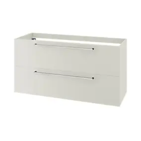 Meuble sous vasque suspendu gris galet 2 tiroirs l.120 x H.60 x P.45 cm, GoodHome Imandra