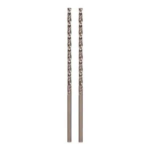 Lot de 2 forets métal HSS titane pointe rectifiée 135° DRL25994 - 3 x 100 mm