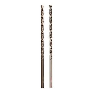 Lot de 2 forets métal HSS titane pointe rectifiée 135° DRL28002 - 4 x 119 mm