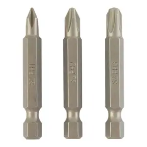 Lot de 3 embouts de vissage PH1/PH2/PH3 acier S2 50 mm