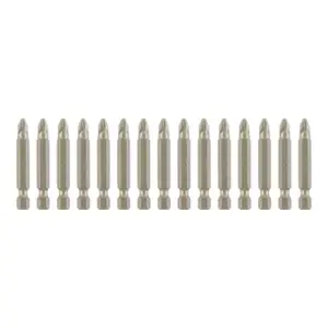 Lot de 15 embouts de vissage PZ2 50 mm acier s2 noir