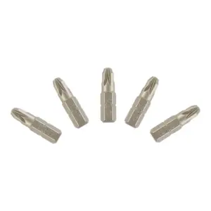 Lot de 5 embouts de vissage Pozidriv PZ3 acier S2 - L. 25 mm