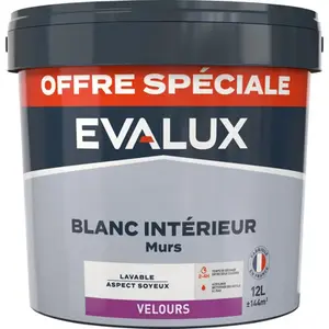 Peinture intérieure blanche velours murs et plafonds 12 L