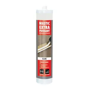 Mastic colle de montage blanche 290 ml haute adhérence