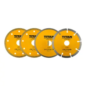 Ensemble de 4 disques diamant 125 mm coupe carrelage maçonnerie brique