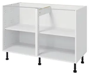 Meuble bas "Adèle" gris mat l.120 x h.72 x p.57 cm 2 portes