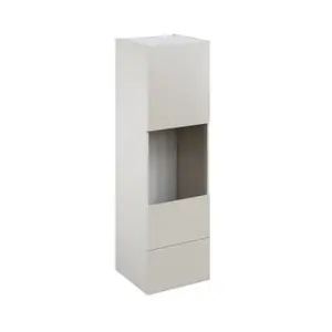 Colonne four "Dorice" beige mat l.60 x h.201 x p.57 cm + 1 porte + 2 casseroliers