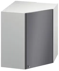 Meuble d'angle haut "Dorice" anthracite mat l.63 x h.72 x p.32 cm 1 porte