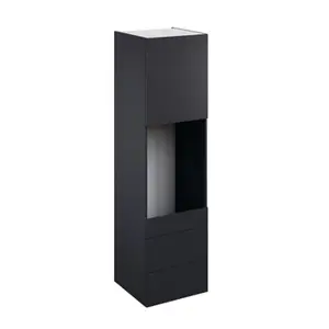 Colonne four "Dorice" anthracite mat l.60 x h.201 x p.57 cm + 1 porte + 1 tiroir + 2 casseroliers