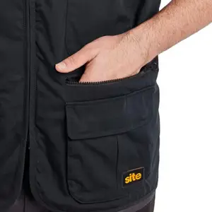 Veste porte-outils sans manches noir avec 7 poches PELTOLA taille XL