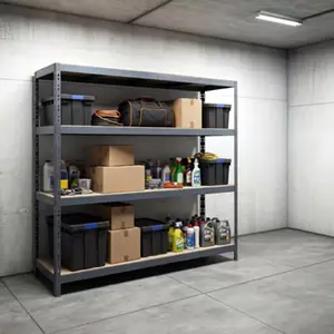 Étagère charge lourde 4 niveaux 300 kg par tablette L. 200 x P. 50 x H. 185 cm