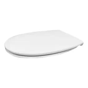Abattant WC blanc en duroplast à clipser avec frein de chute Caister