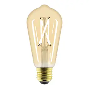 Ampoule LED E27 ST64 filament ambré connectée blanc variable 806 lm dimmable 7W Jacobsen Myko