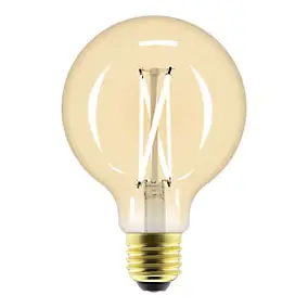 Ampoule LED E27 globe filament ambré connectée blanc variable 1055 lm dimmable 8,5W Jacobsen Myko
