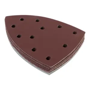 Lot de 15 feuilles abrasives bois métal plâtre 100 x 150 mm pour ponceuse