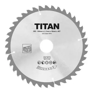 Lot de 3 lames dents carbure tungstène pour scie circulaire - 190 mm