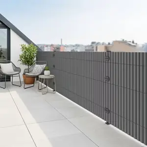 Canisse pvc double face anthracite 100 x 300 cm