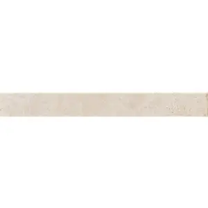 Plinthe carrelage intérieur grès cérame émaillé beige effet pierre EMILIE 7,5 x 62 cm