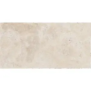 Carrelage sol et mur intérieur grès cérame émaillé beige effet pierre EMILIE 31 x 62 cm