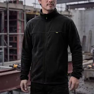 Veste polaire zippée col cheminée - taille S noir