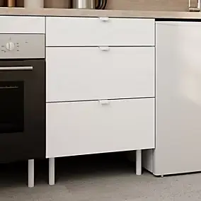 Meuble bas de cuisine Izee blanc 60 cm