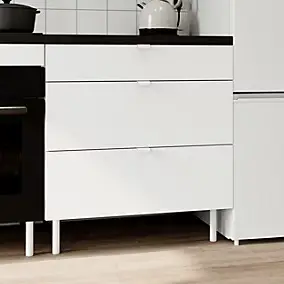 Meuble bas de cuisine Izee blanc 80 cm