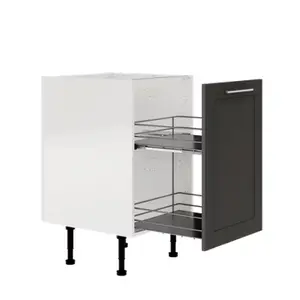 Meuble de rangement bas 50 cm anthracite mat FLORIE