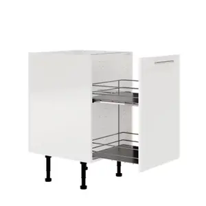 Meuble de rangement bas 50 cm blanc mat FLORIE