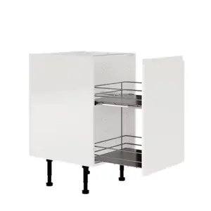 Meuble de rangement bas 50 cm blanc brillant GLORIAN