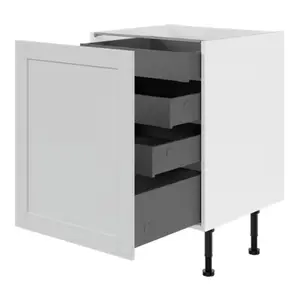 Meuble bas de cuisine ACASUS gris mat - L.60 x H.87 x P.57 cm