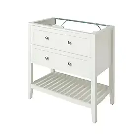 Ensemble meuble sous vasque blanc mat GoodHome Perma + plan simple vasque en céramique blanc brillant L.80 cm GoodHome Endell