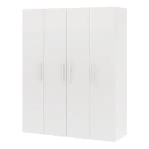 Dressing CICERO blanc 3 caissons - H. 200 x L. 160 x P. 55 cm