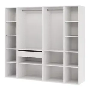Dressing CICERO blanc 4 caissons - H. 200 x L. 220 x P. 55 cm