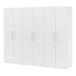 Dressing CICERO blanc 4 caissons - H. 200 x L. 240 x P. 55 cm