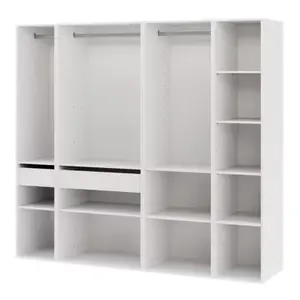 Dressing CICERO blanc 4 caissons - H. 200 x L. 220 x P. 55 cm