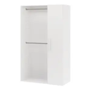 Dressing CICERO blanc 2 caissons - H. 200 x L. 120 x P. 55 cm